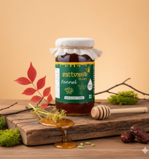100% Fennel Raw Honey - 500 Gm