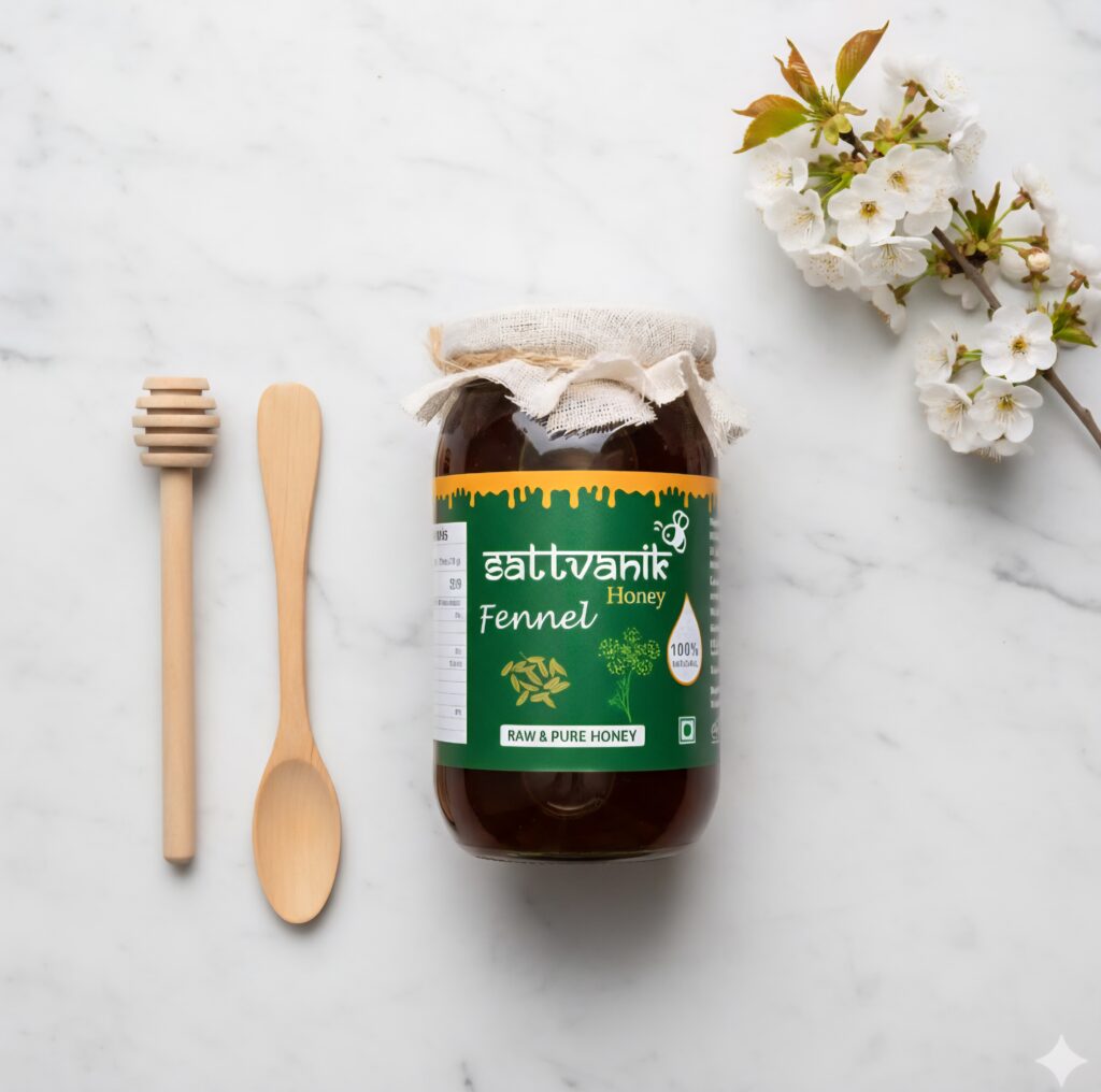 sattvanik honey fennel raw honey