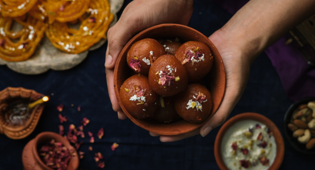 honey with gulab jamun